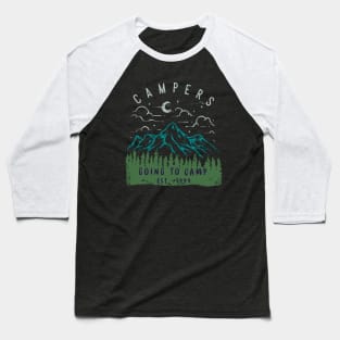 Summer Campers Mountain Baseball T-Shirt